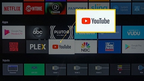 YouTube from the list of installed add-ons